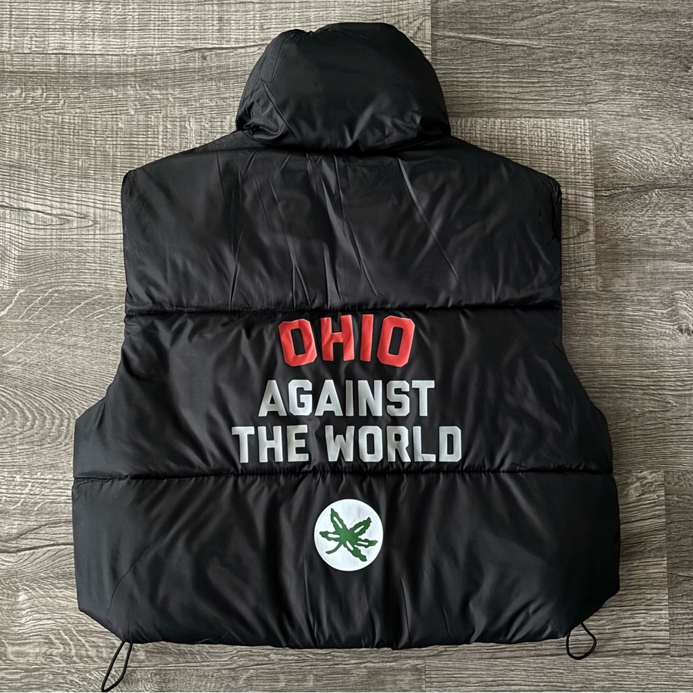 Ohio State Buckeyes Script Ohio Black Puffer Vest